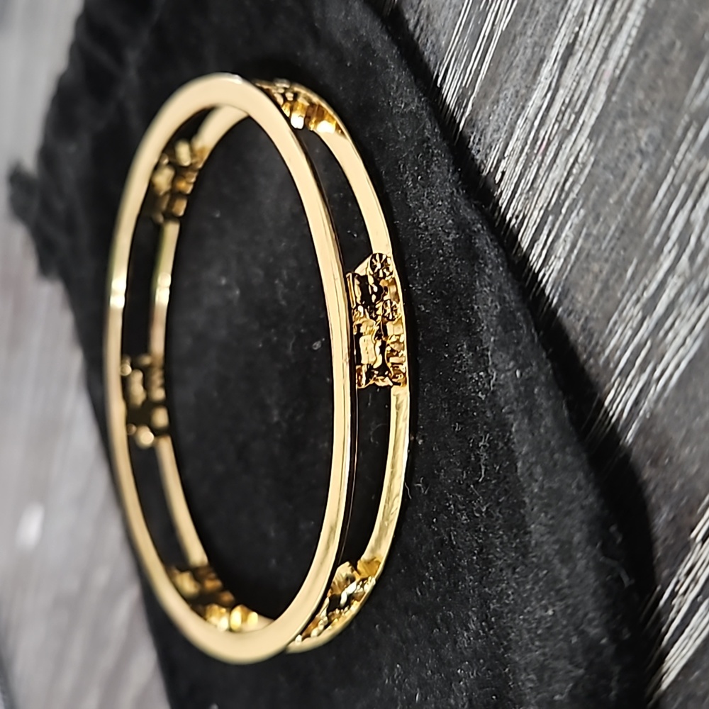 Coach Logo Gold Bangle